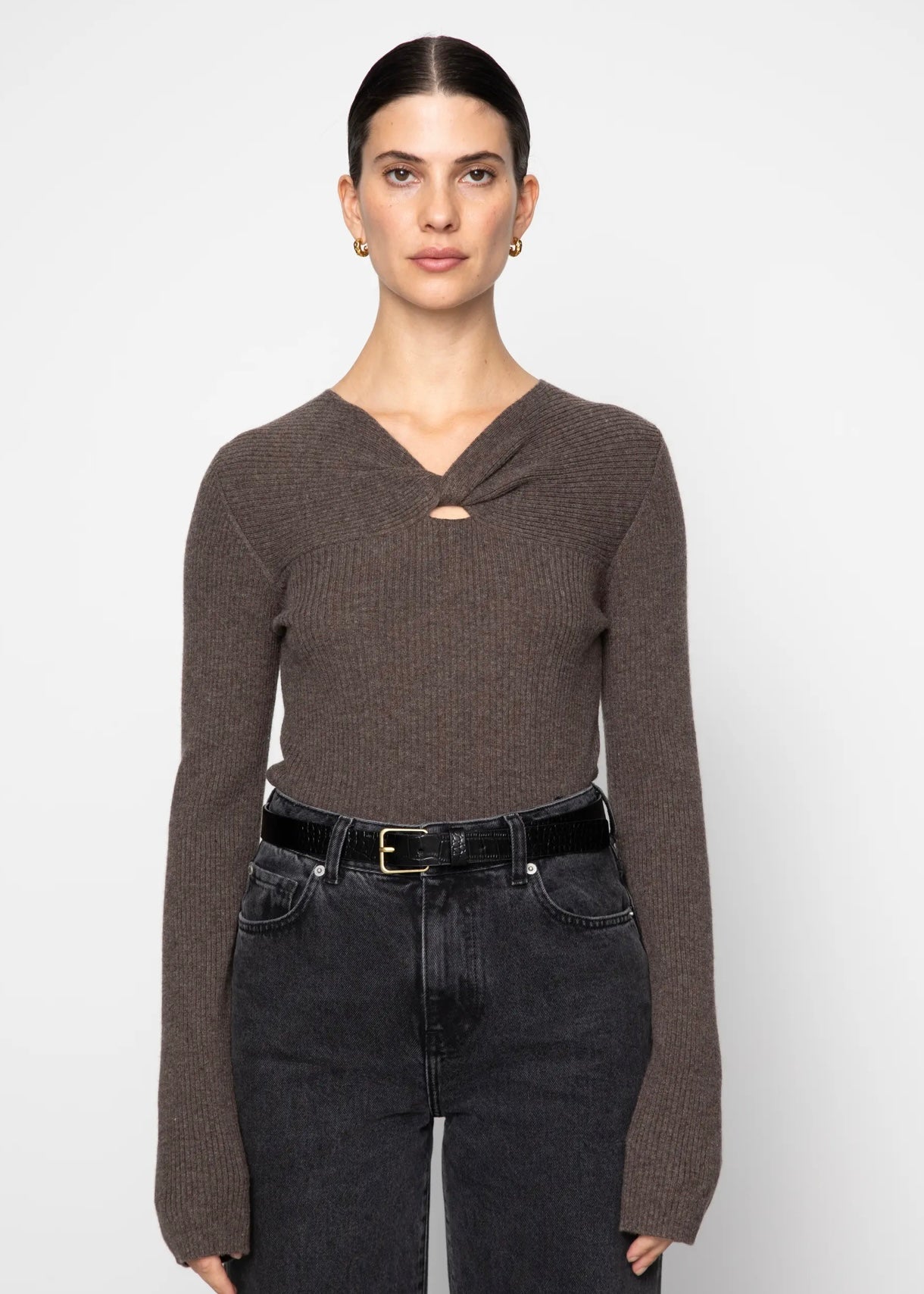 Camilla Pihl Melody Knit - Dark Taupe Melange