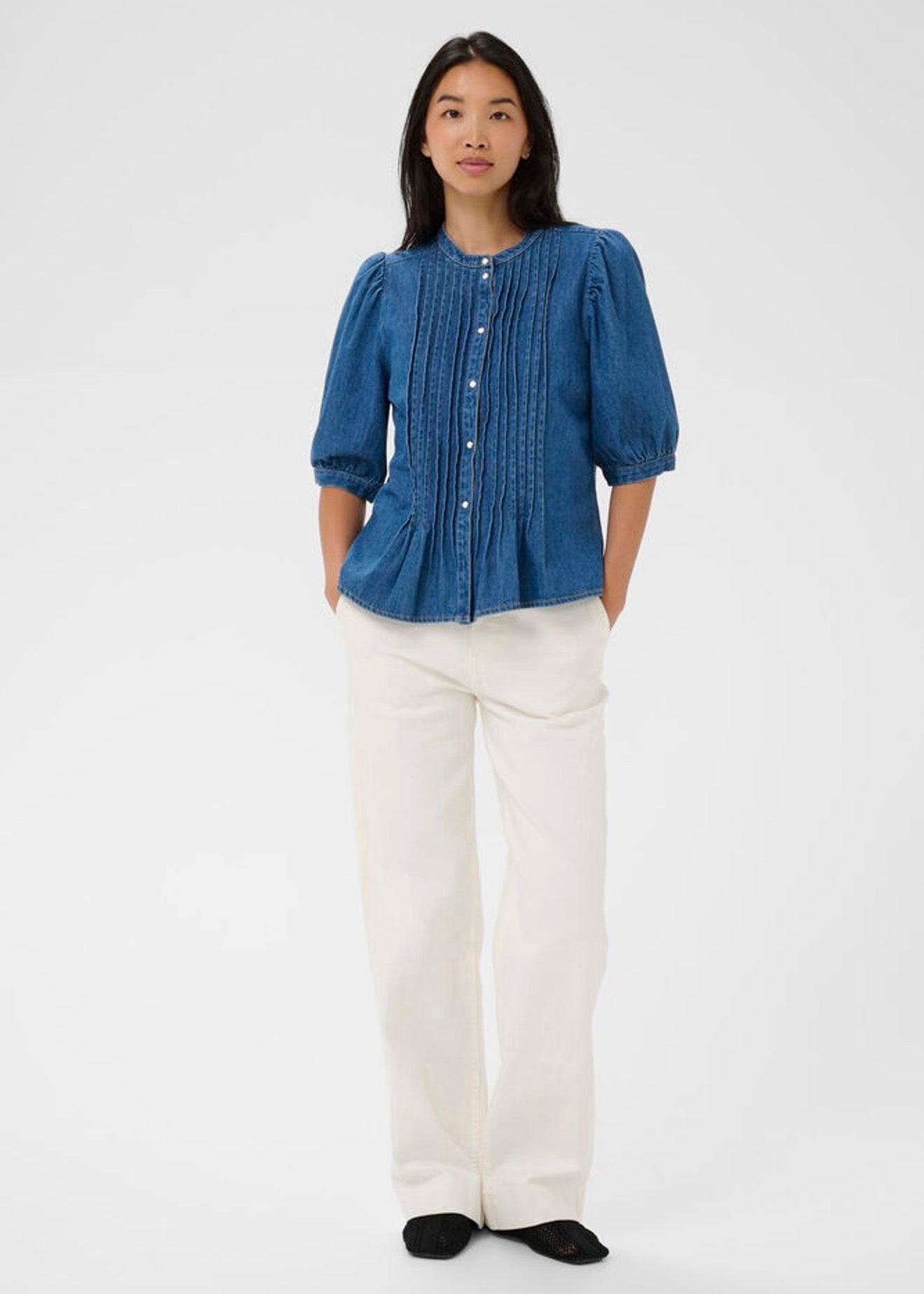 Alesia Shirt Medium Blue Denim