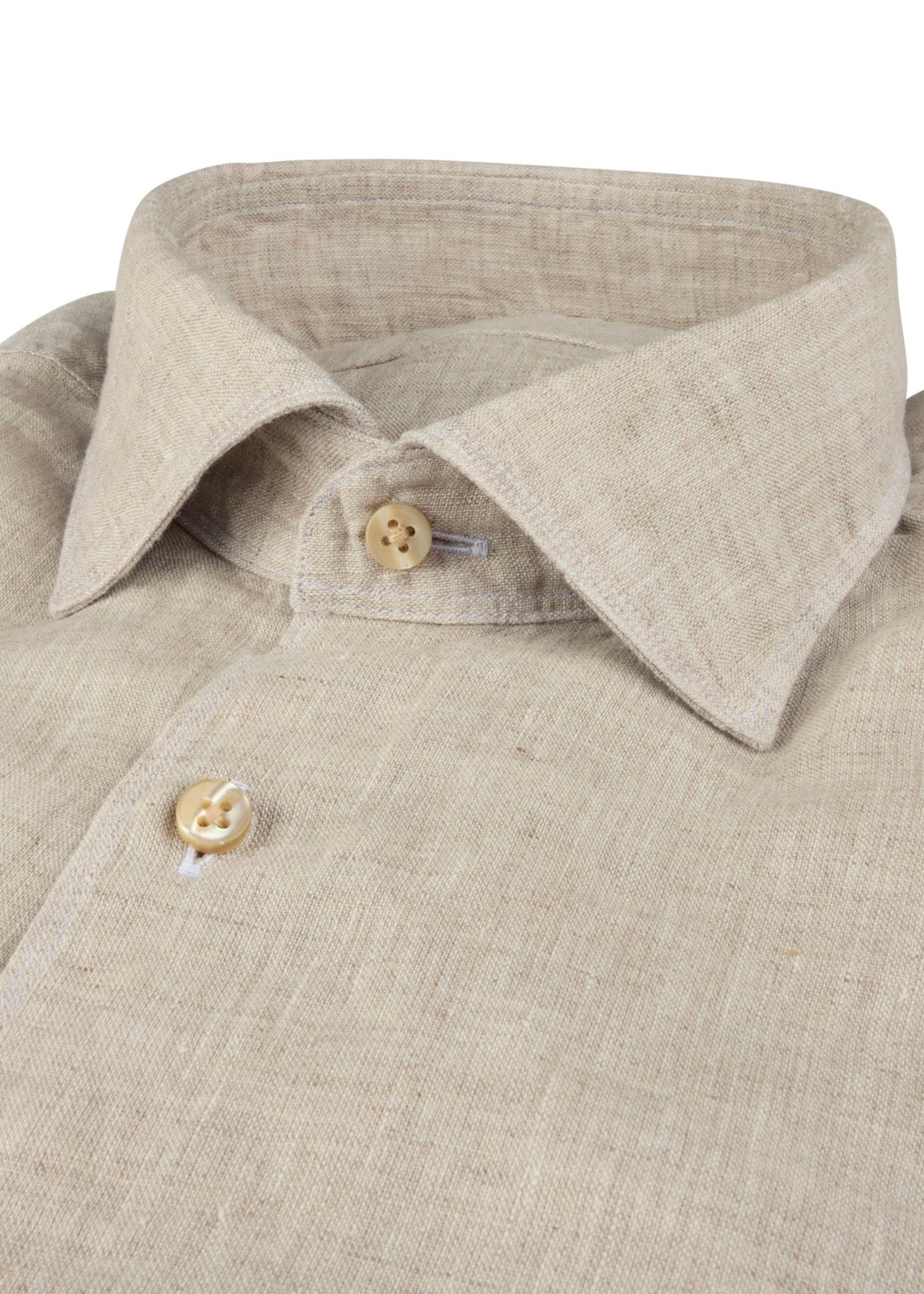 Regular Linen Shirt Light Beige