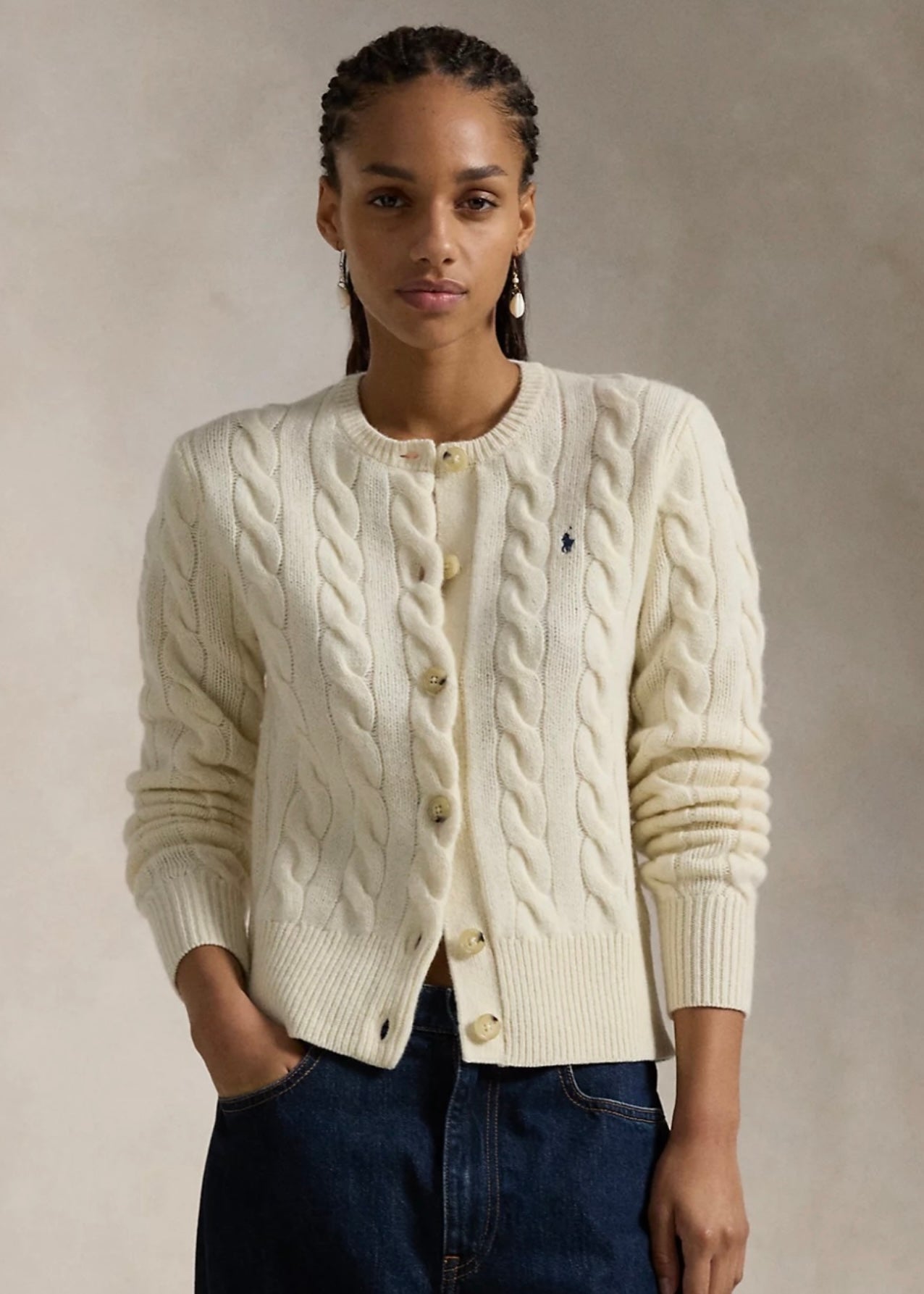 Polo Ralph Lauren Cable cardigan - Authentic Cream