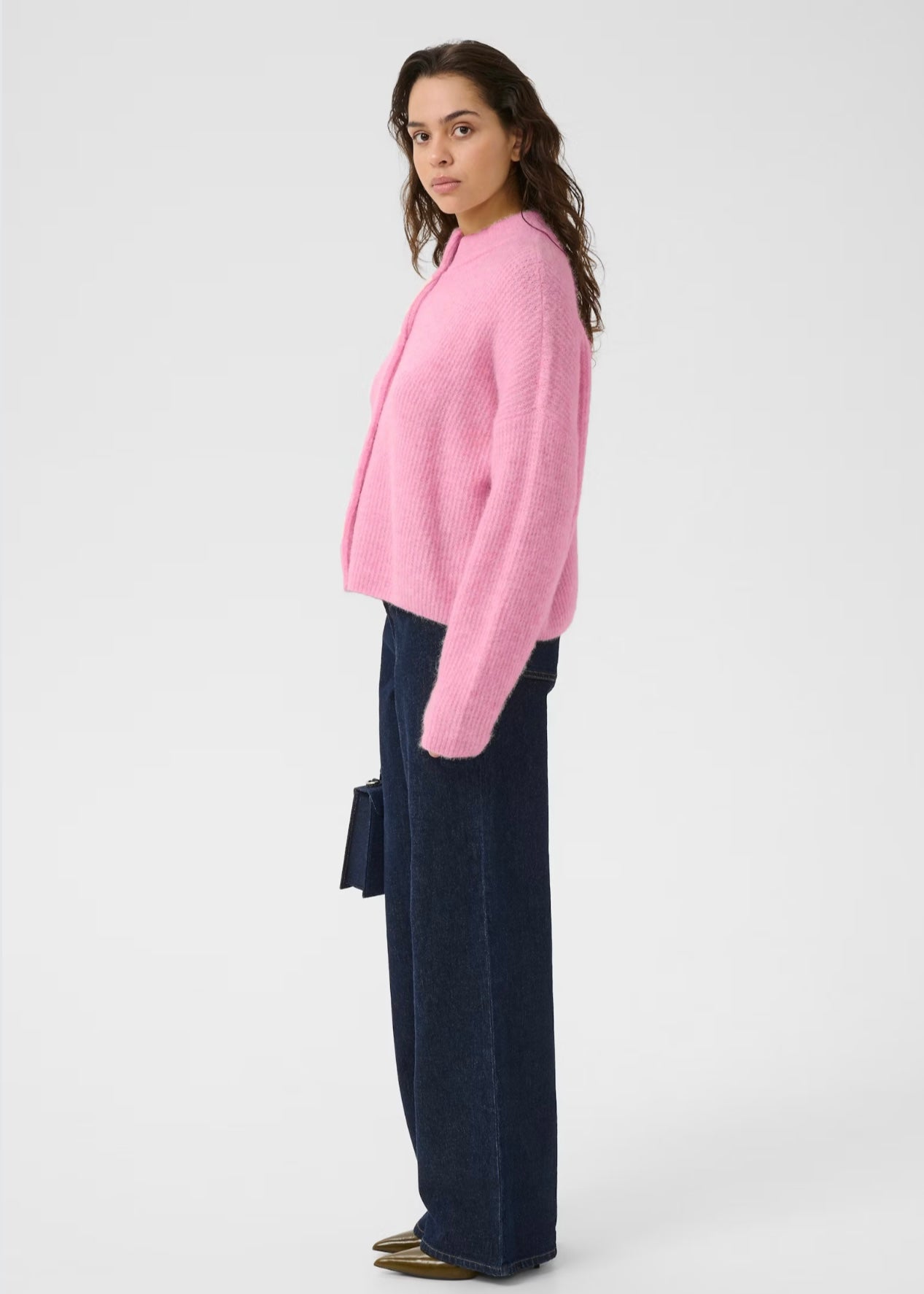 Alpha Short cardigan Begonia Melange