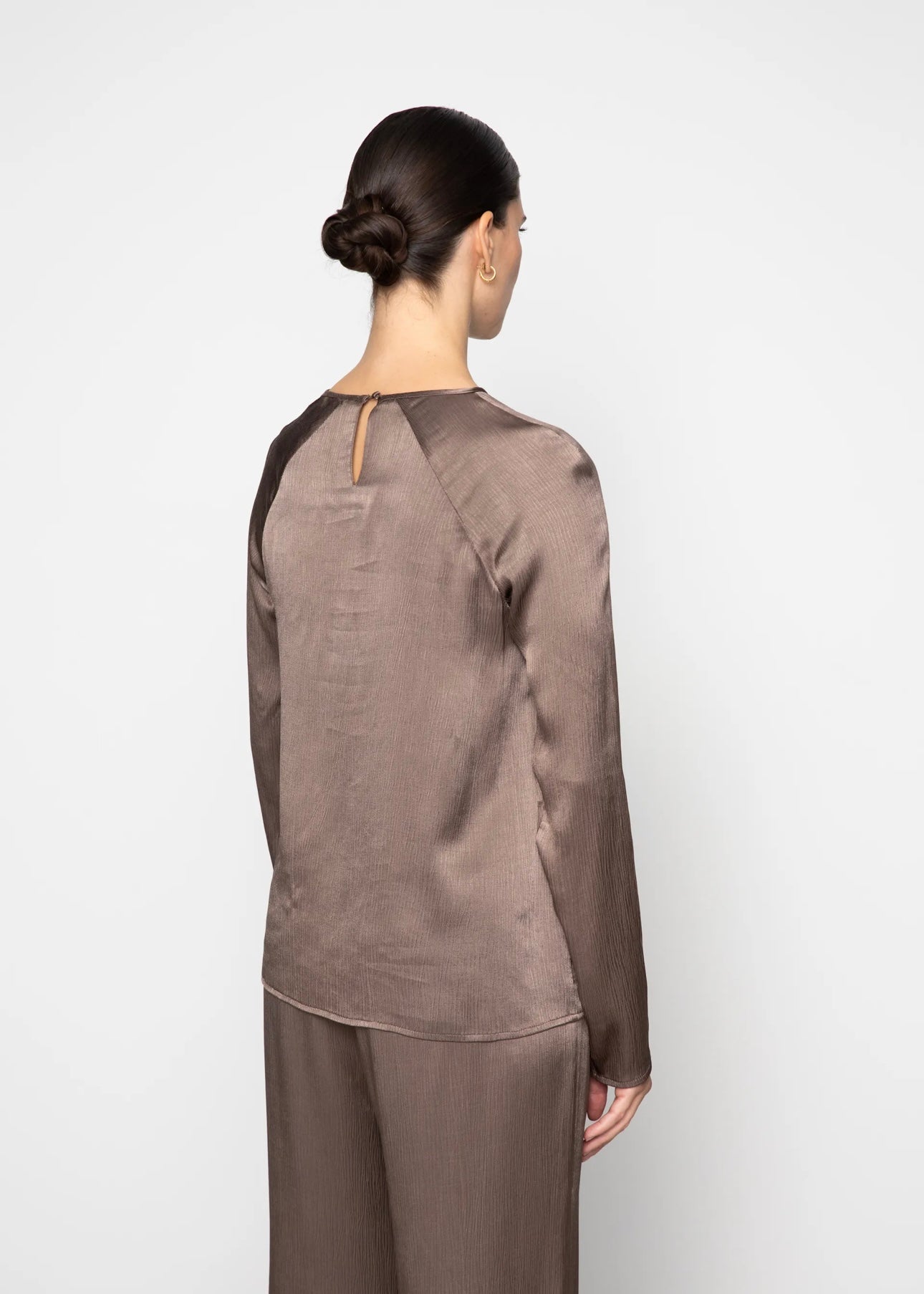 Camilla Pihl Rana blouse - Dark Taupe