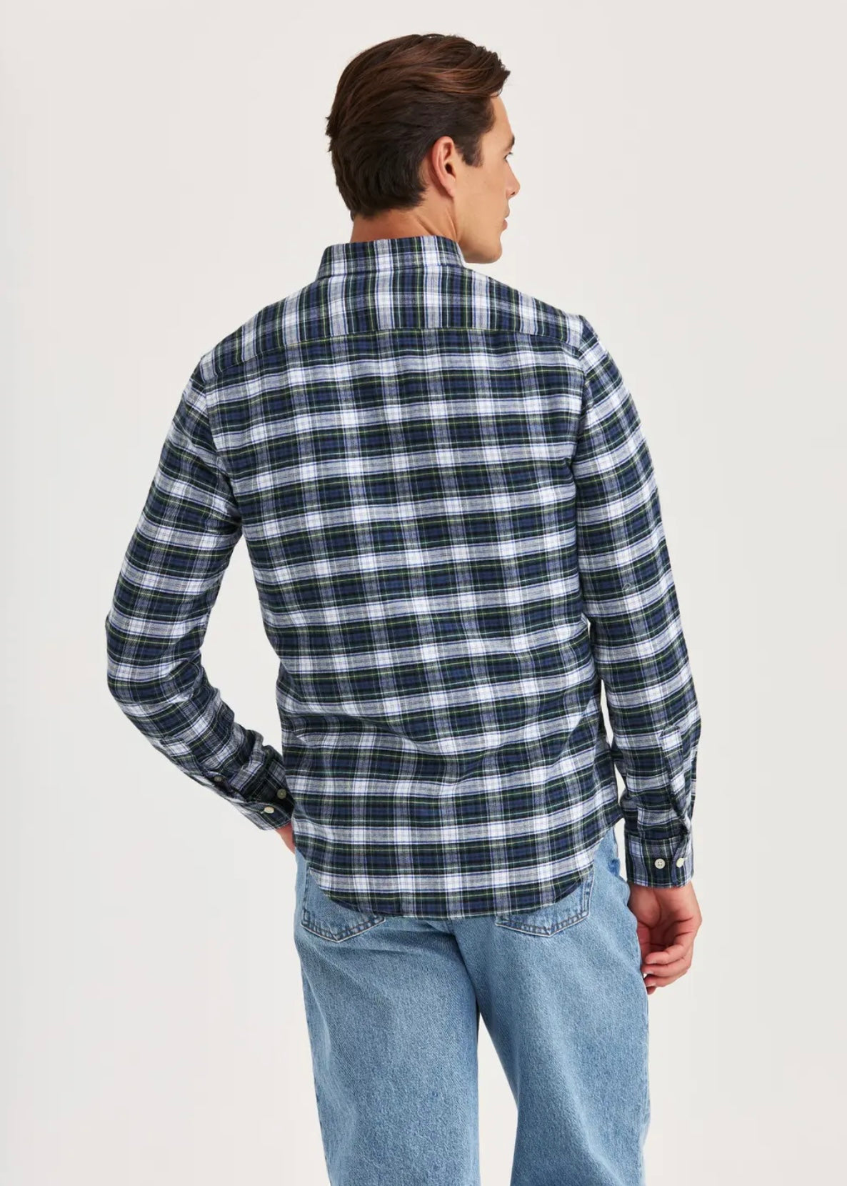 Soft Twill Tartan Shirt Blue