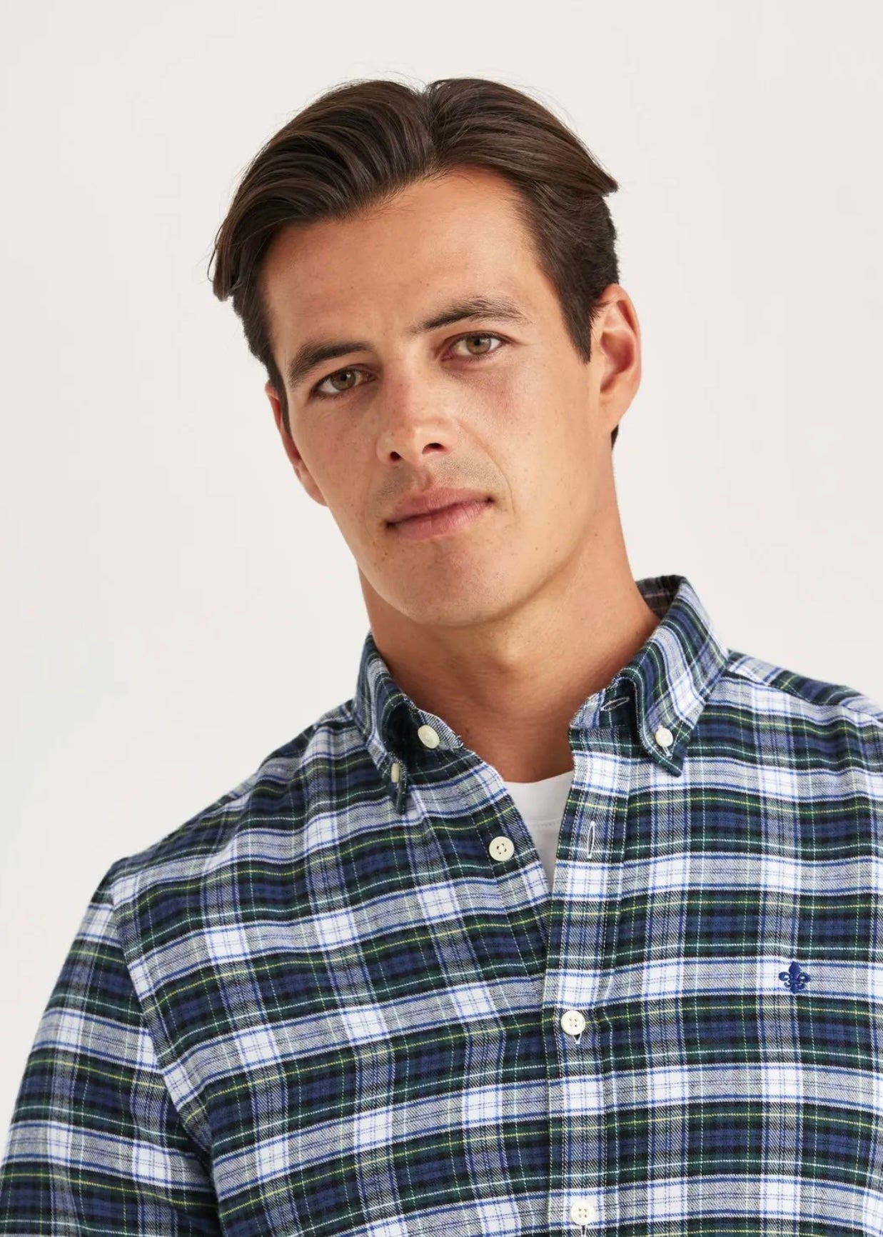 Soft Twill Tartan Shirt Blue