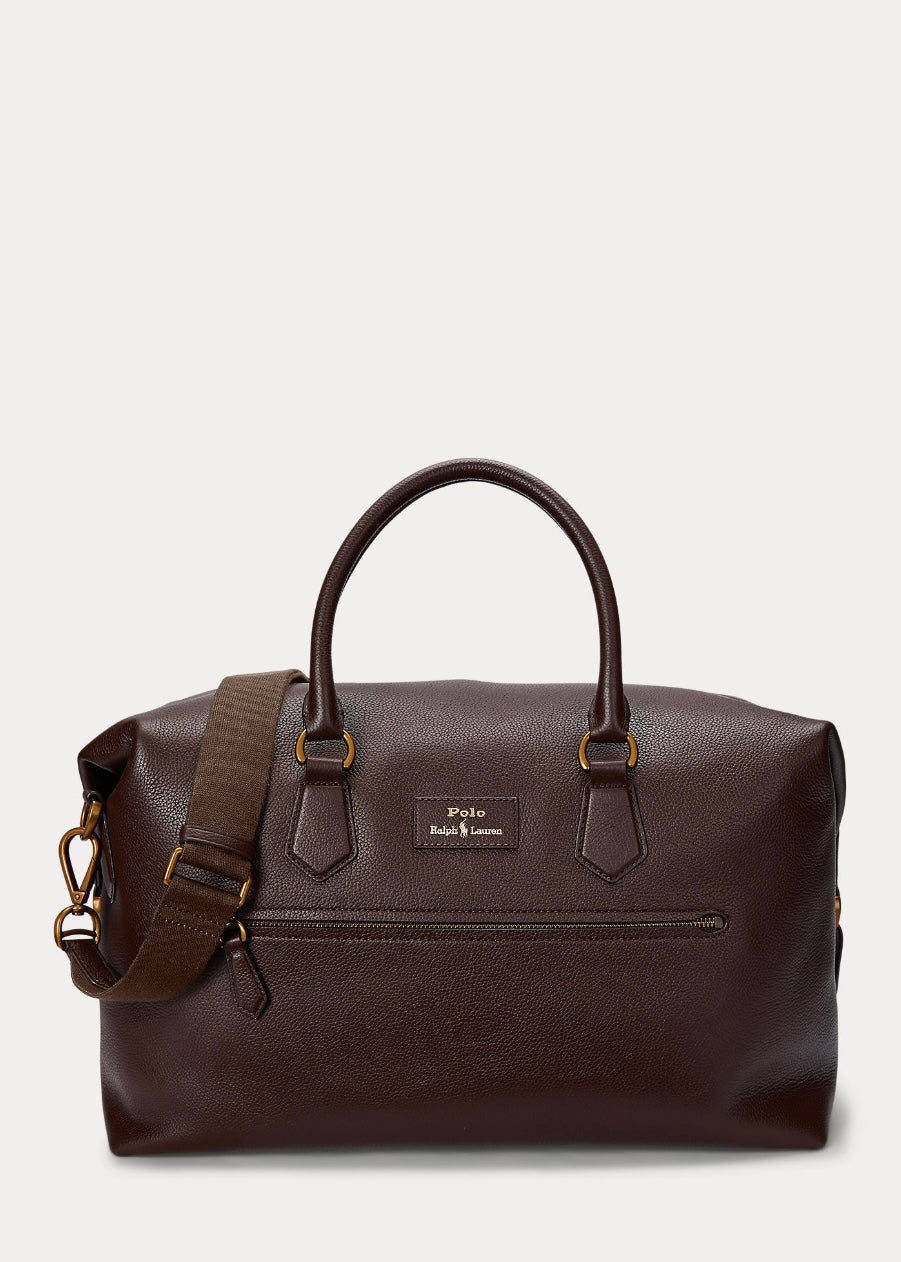 Pebbled Leather duffel Dark Brown
