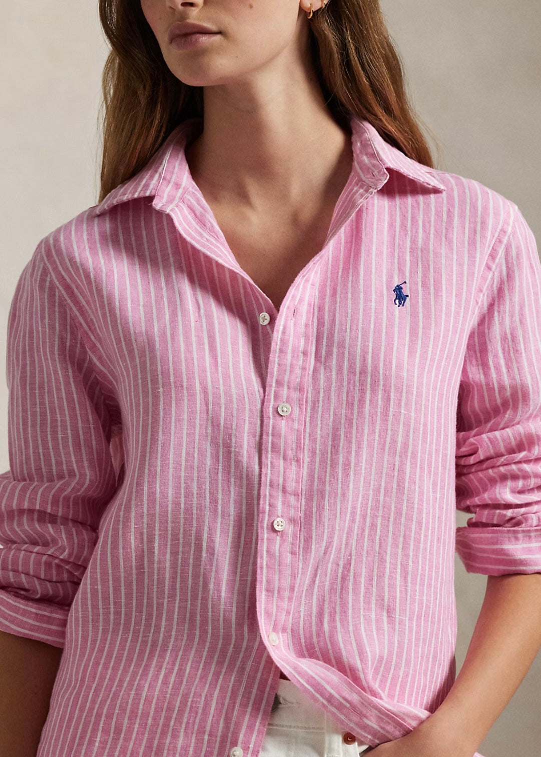 Polo Ralph Lauren Linen shirt - Pink/White