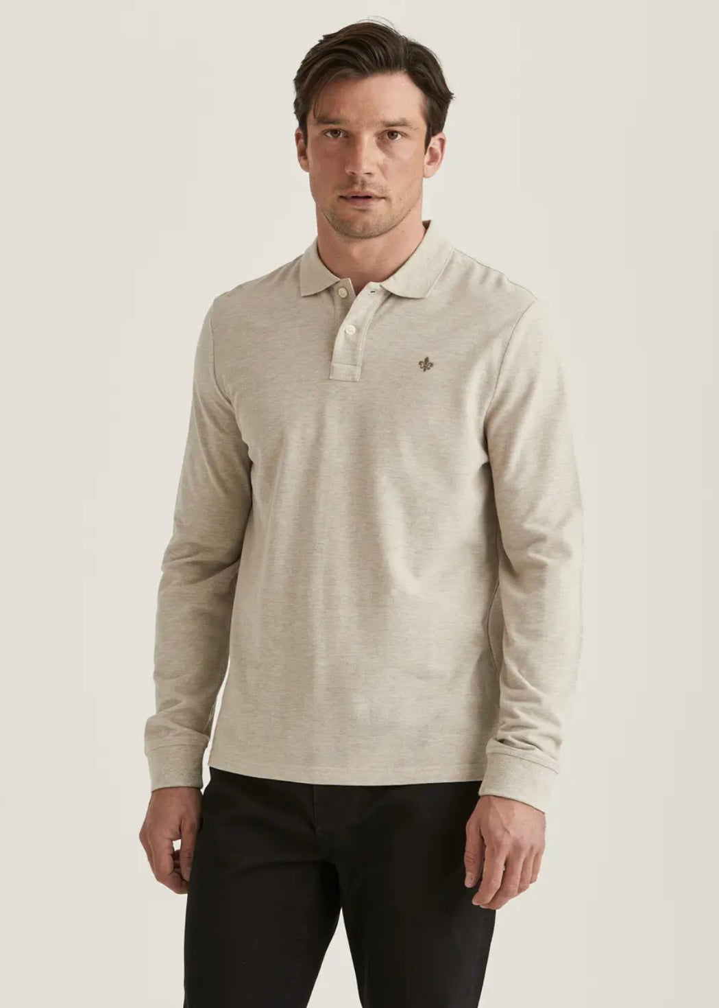 Morris Camden Longsleeve polo - Khaki