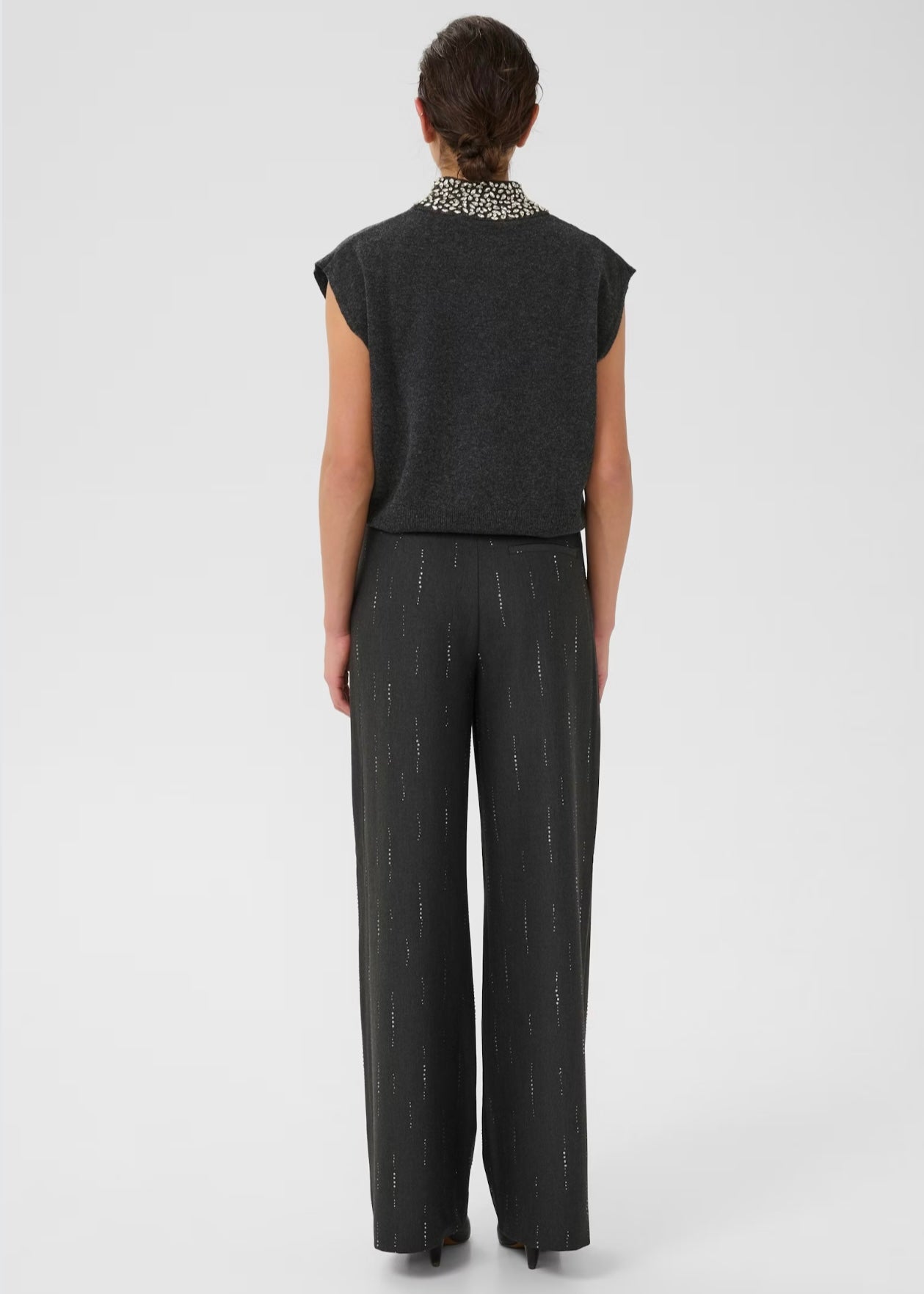 Manzi Deco Waistcoat Deep Graphite Melange