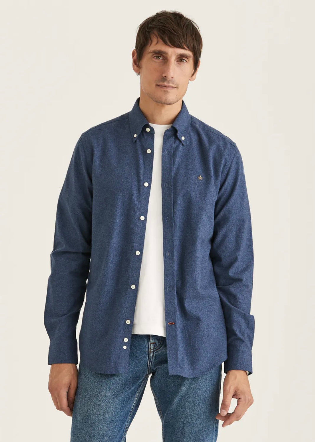 Morris Watts Flannel shirt - Navy