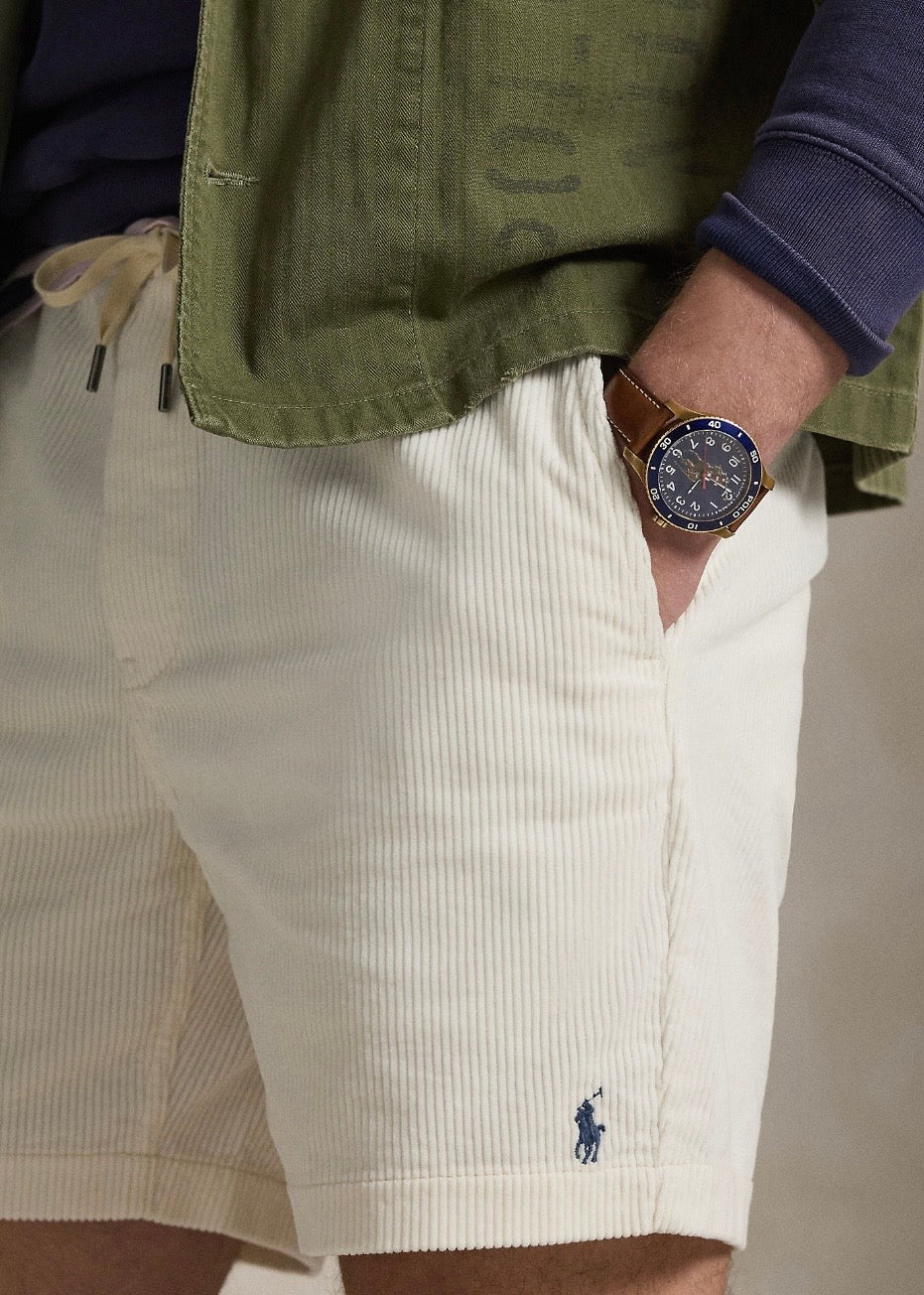 Prepster Corduroy Shorts Warm White