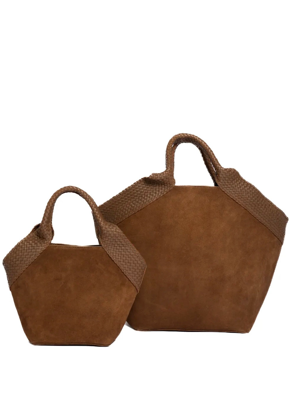 Camilla Pihl Aura bag L - Dark Camel Suede