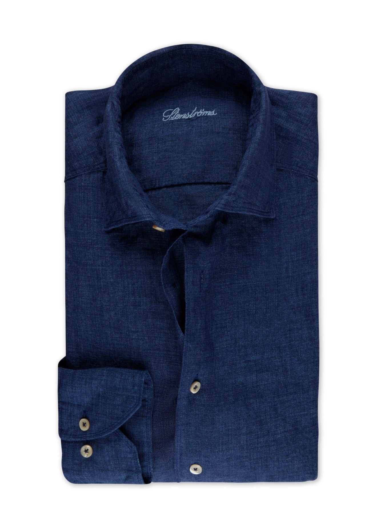 Regular Linen Shirt Dark Blue