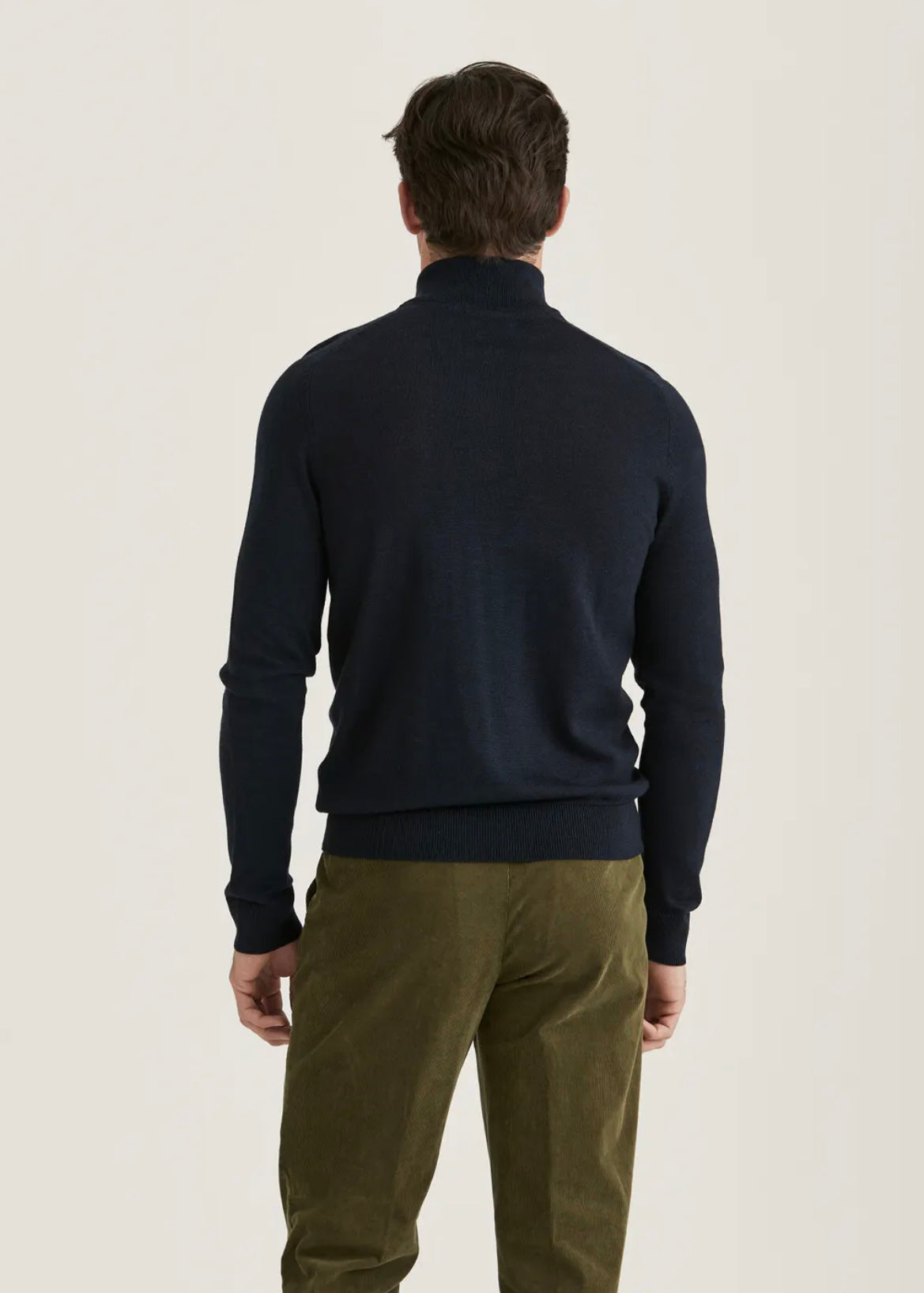 Morris Merino John Zip - Navy