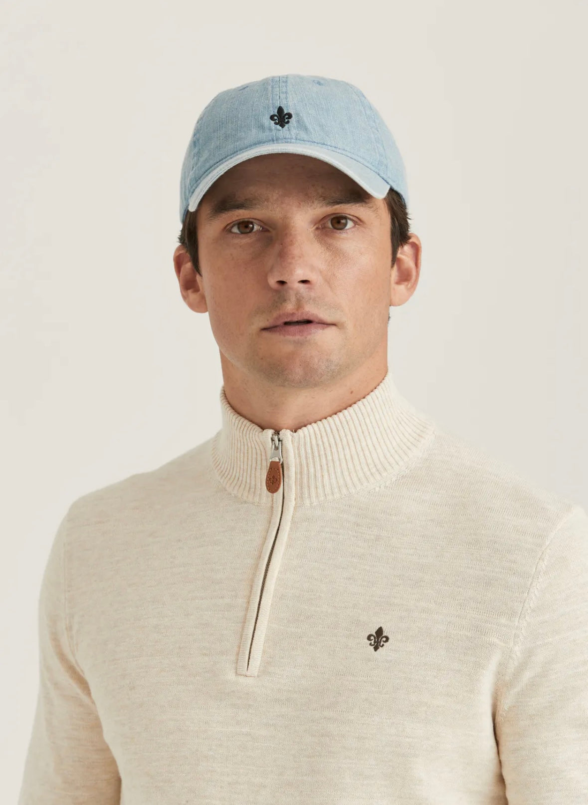 Morris Randall Half Zip - Offwhite