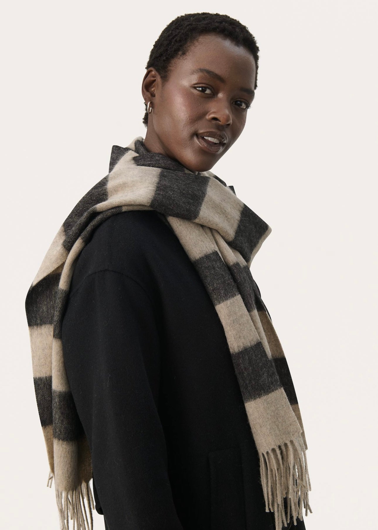 Part Two Kitha scarf - Black Stripe