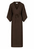 Pernille Linen Dress Dark Brown