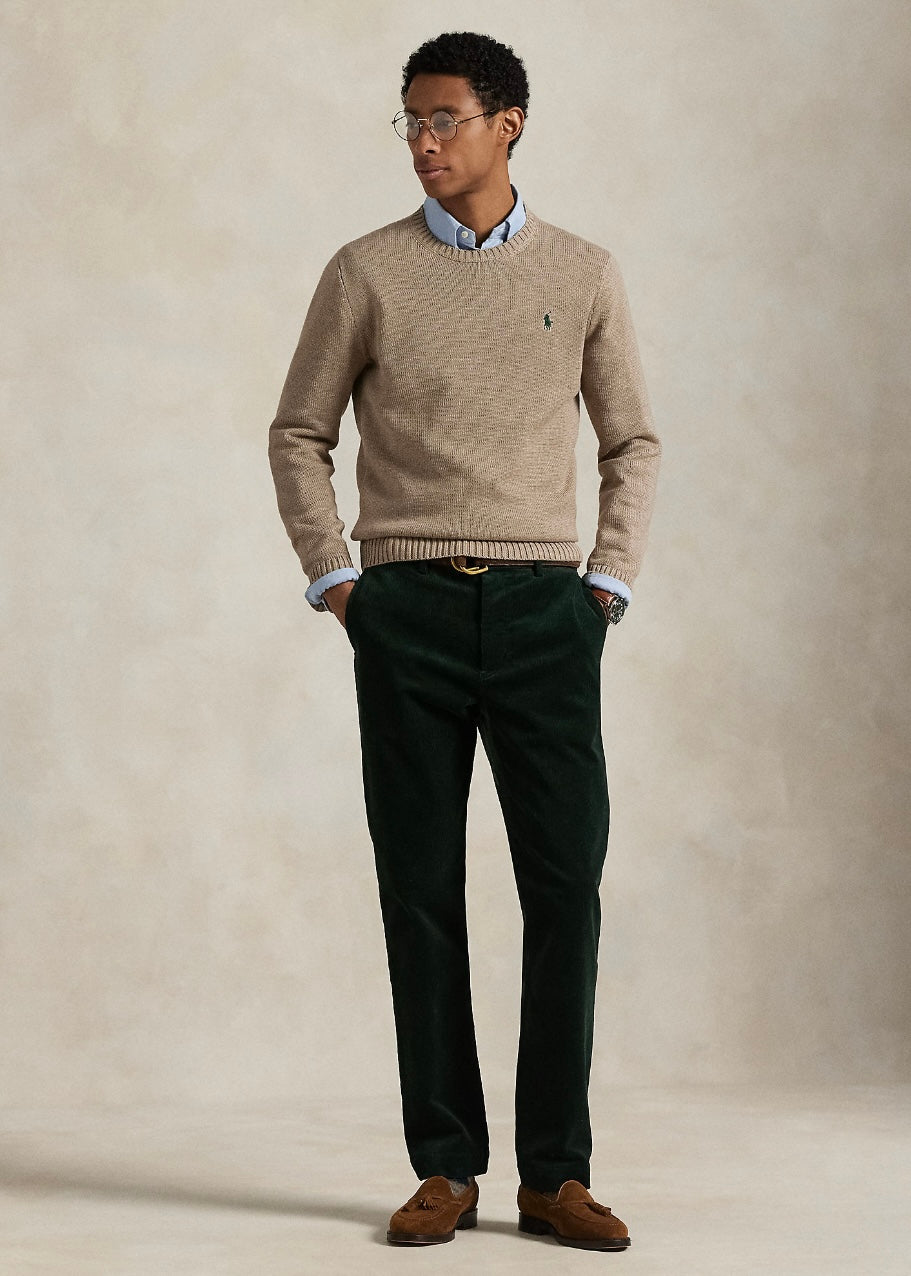 Cotton Crewneck sweater Bronze Melange