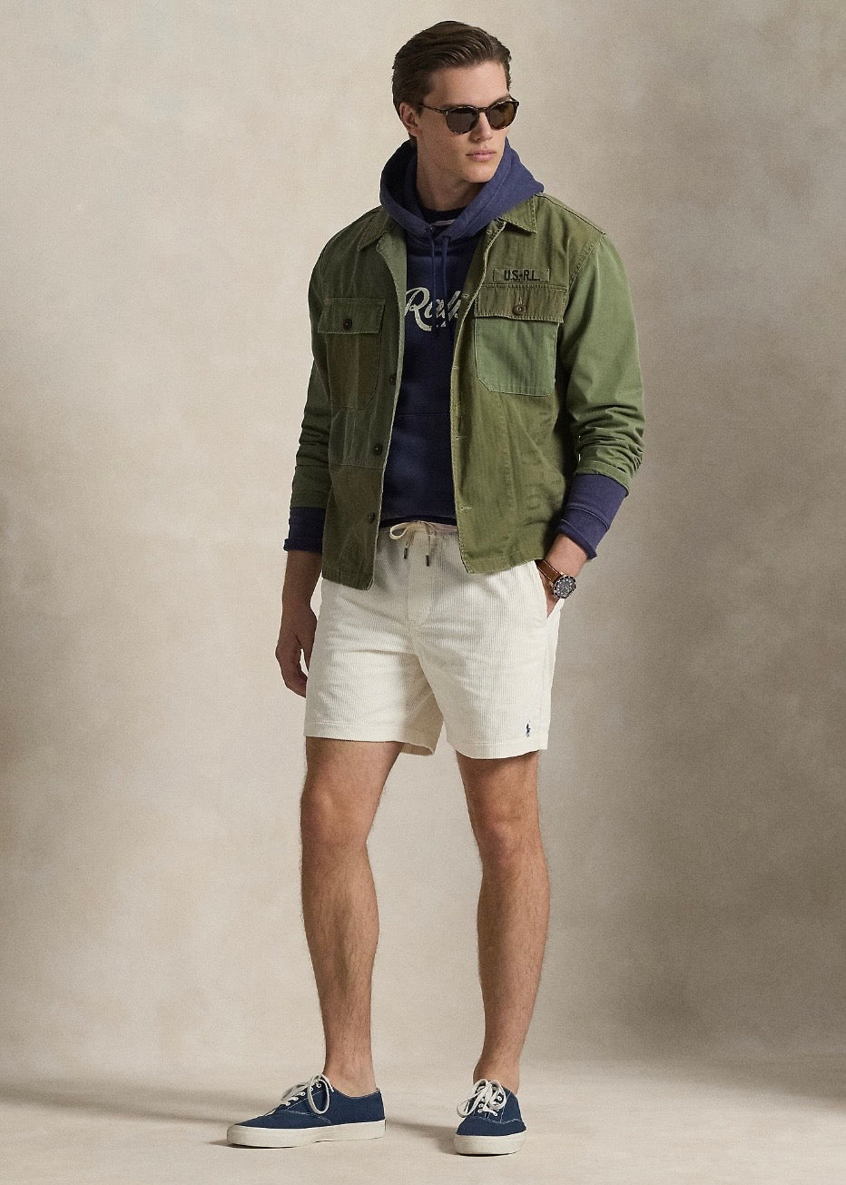 Prepster Corduroy Shorts Warm White