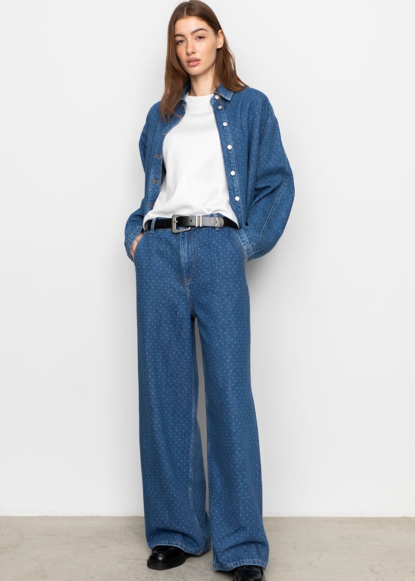 Marley Shirt Mid Blue Dot