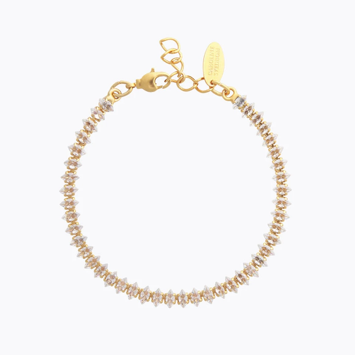 Caroline Svedbom Navette bracelet Gold Crystal