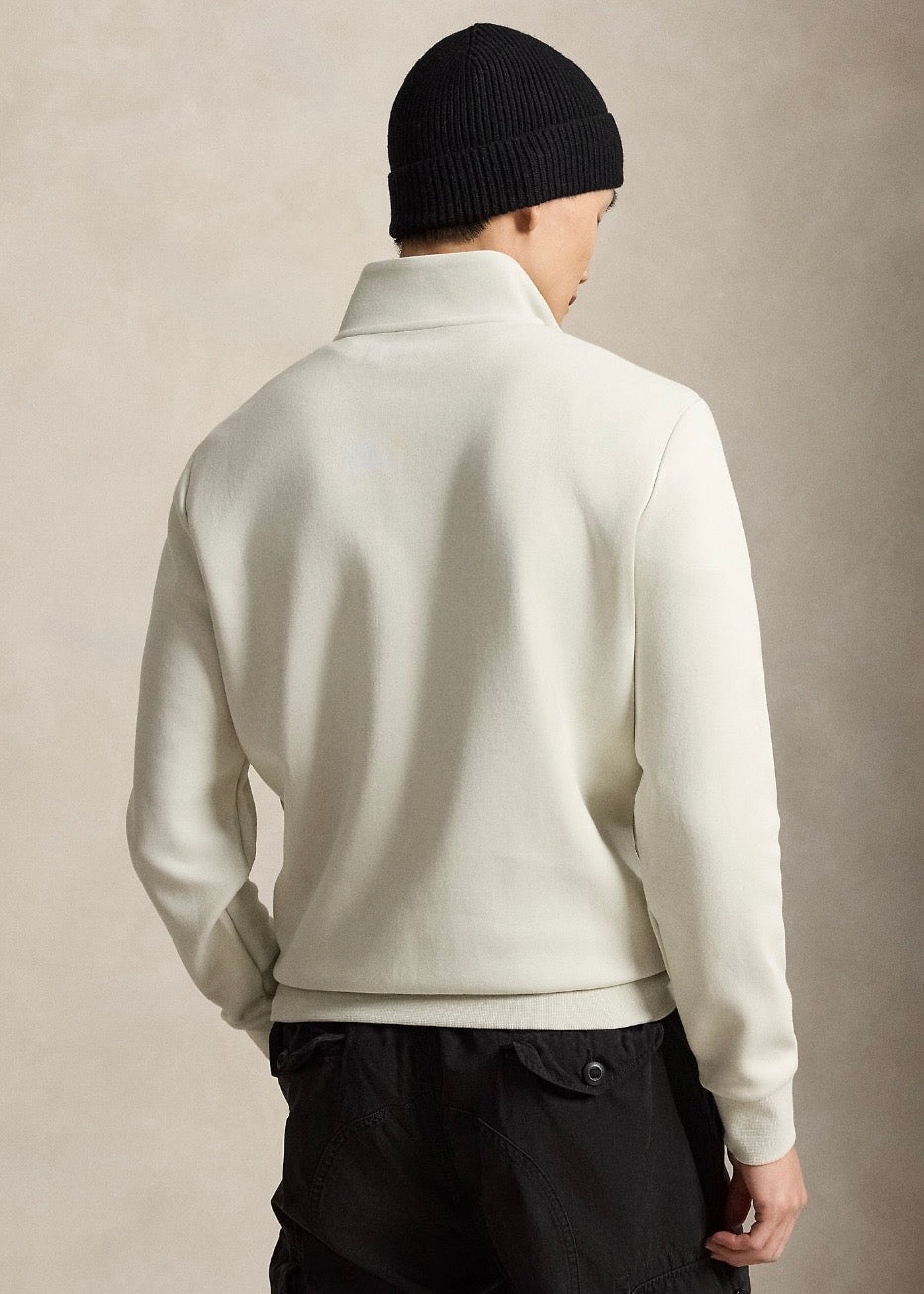 Double Knit Quarter Zip Stone Pebble