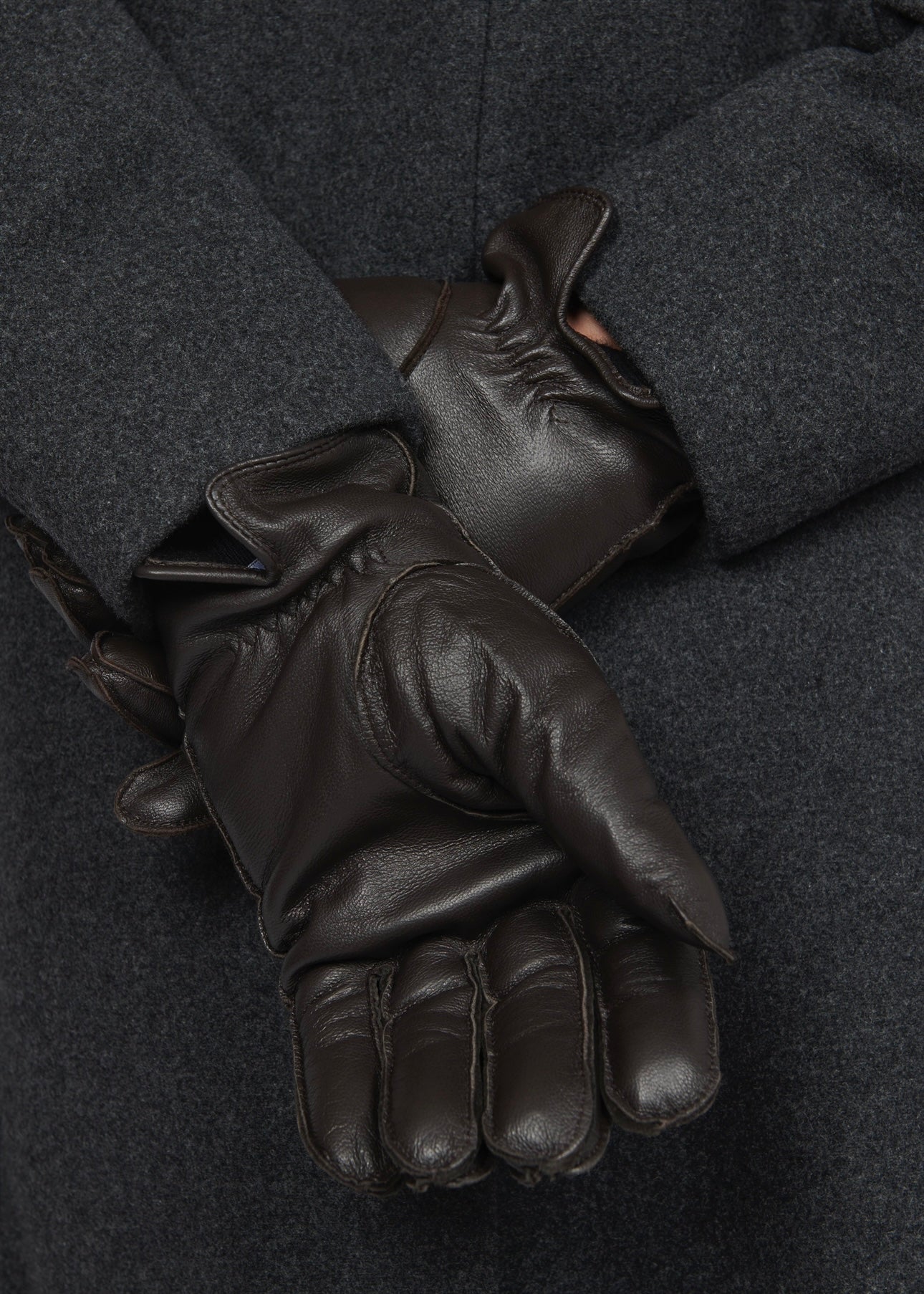 Trewy Leather gloves Dark Brown
