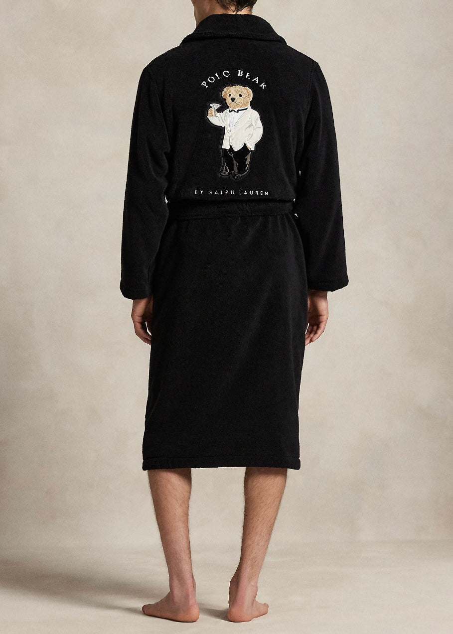 Polo Bear Terry robe Black