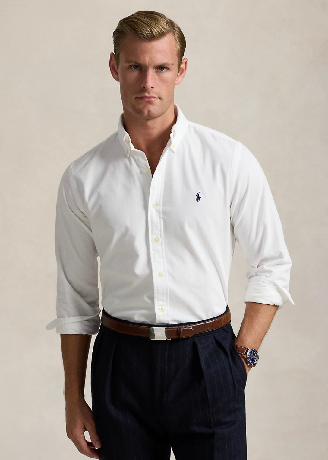 Polo Ralph Lauren Cord shirt Custom Fit - White