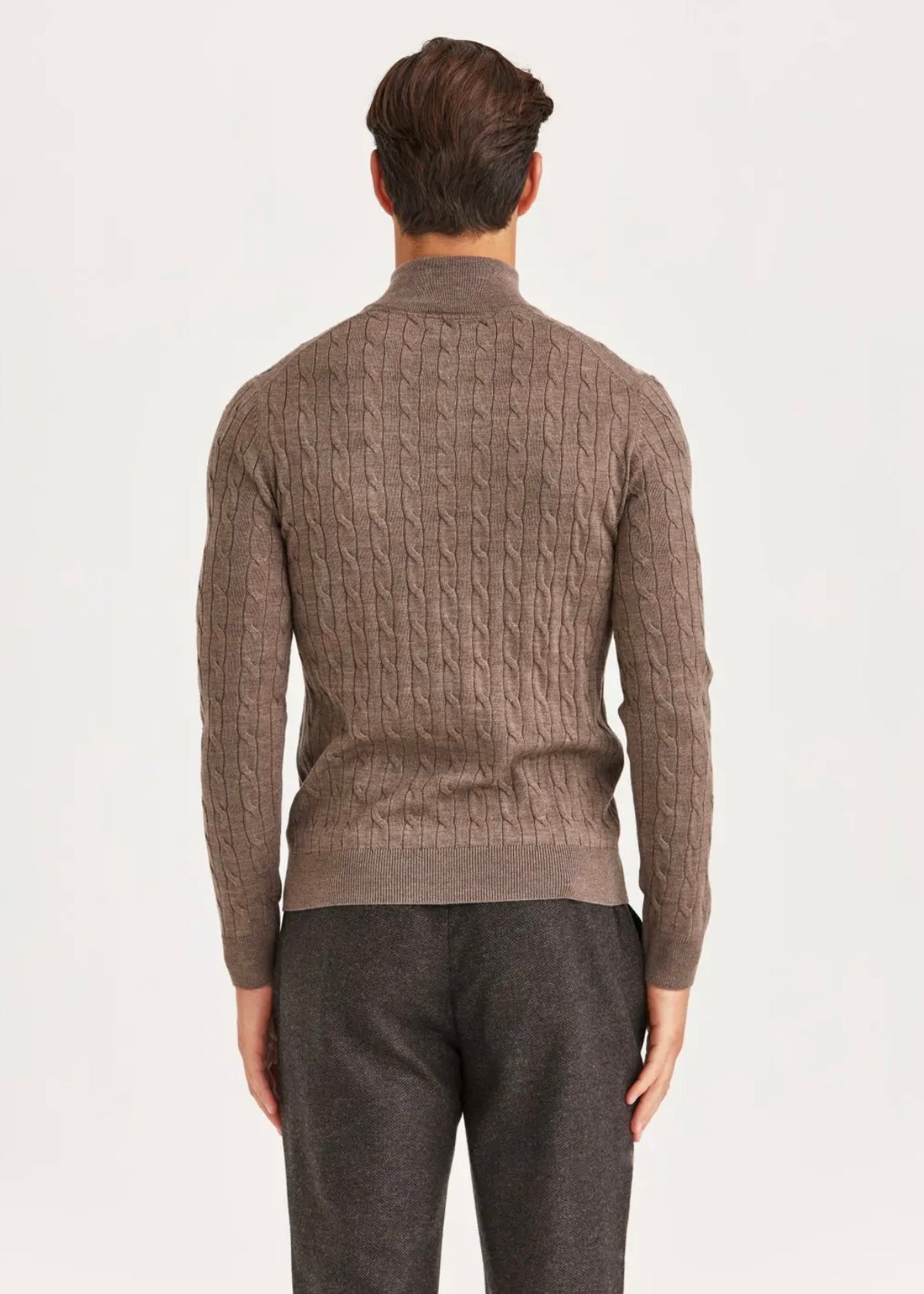 Merino Cable John Zip Brown