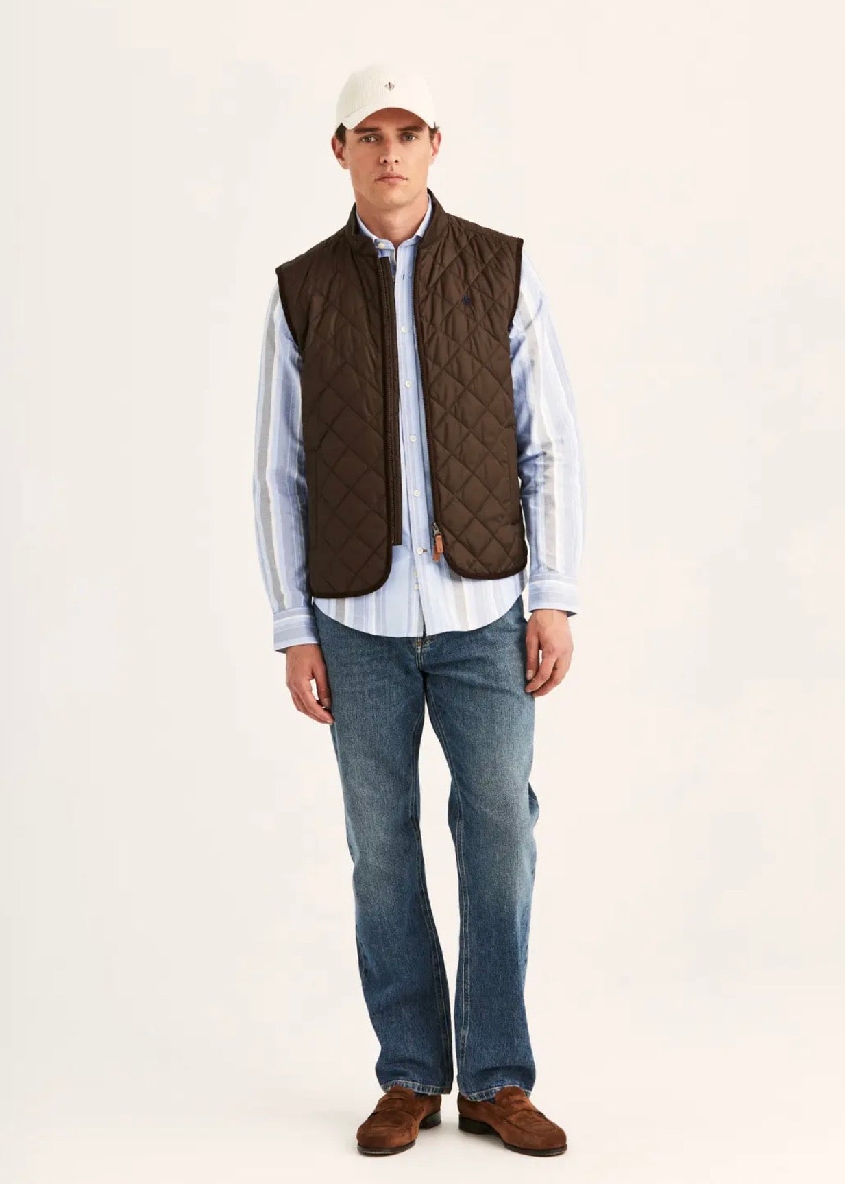 Teddy Quilted Vest Brown