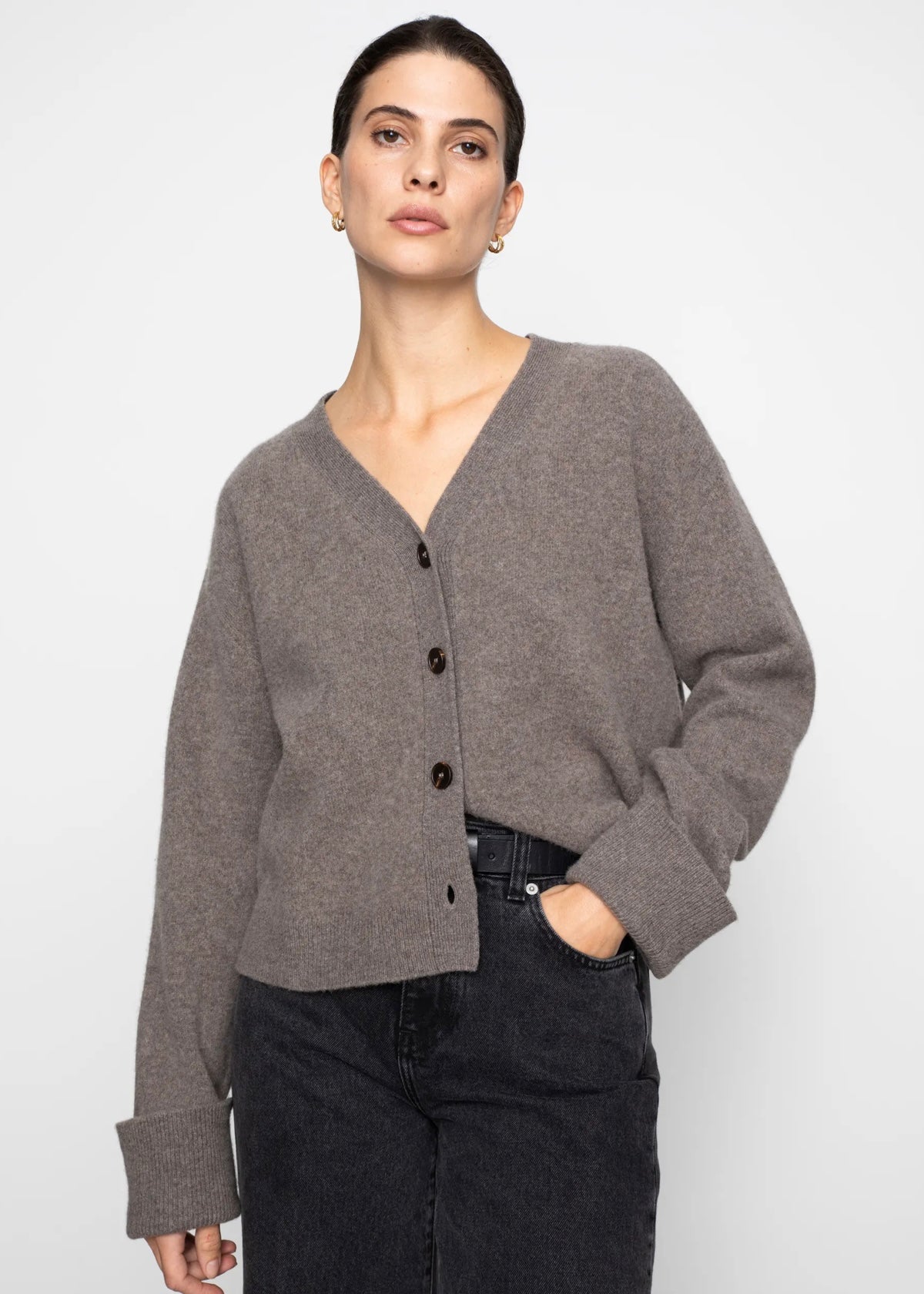 Camilla Pihl Aria Knit cardigan - Dark Taupe