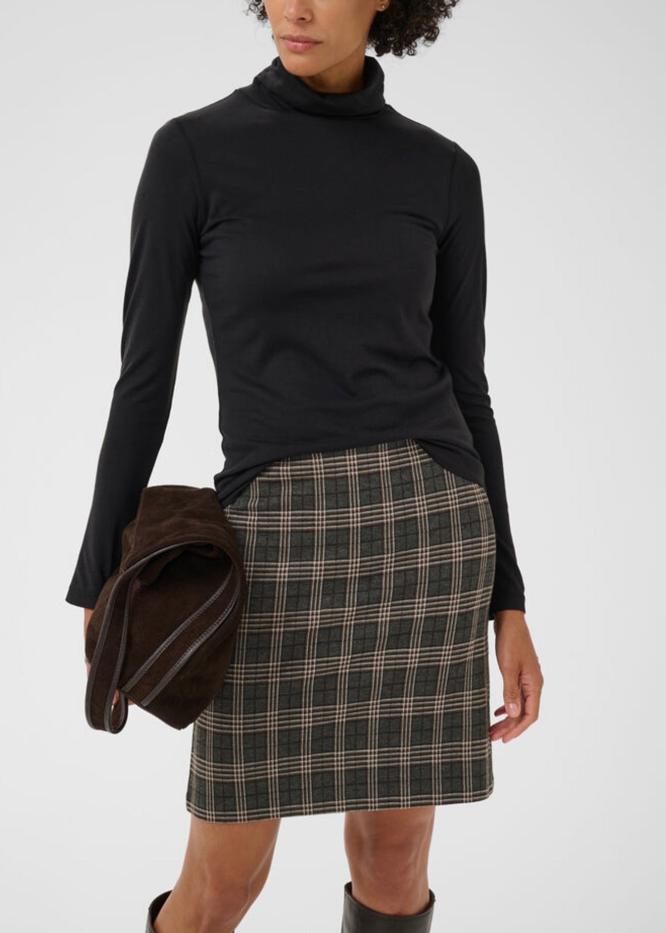 Corinne Skirt Grey Big Check