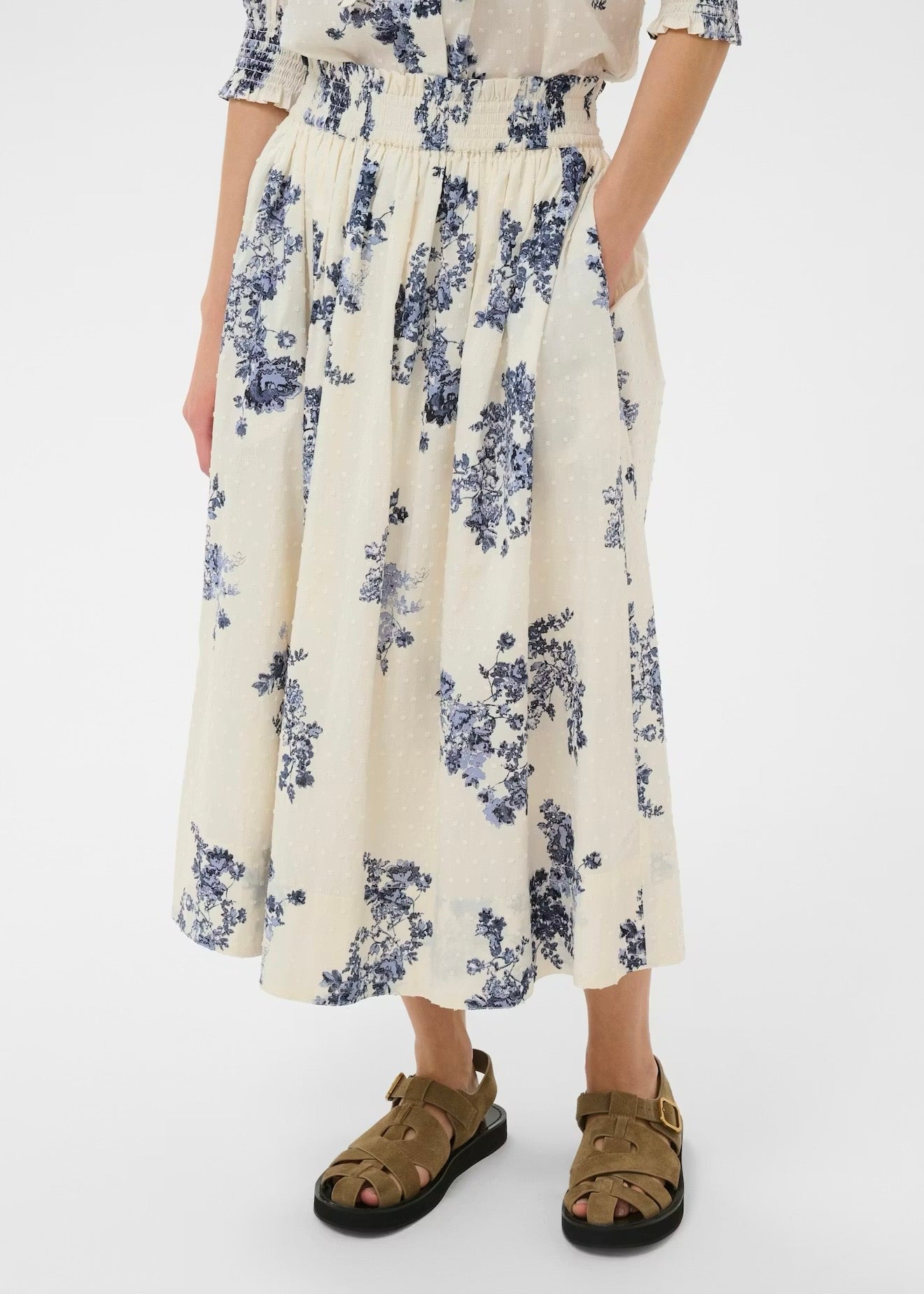 Amaia Skirt Blue Shadow Flower