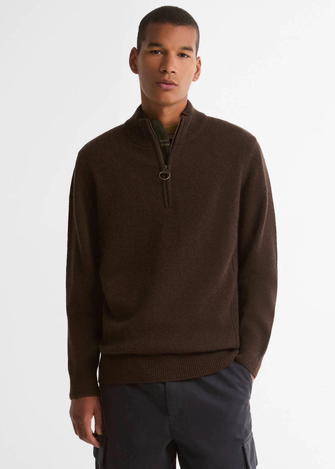 Holden Half Zip Dark Oak