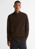 Holden Half Zip Dark Oak