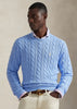 Cable Knit Cotton Sweater Austin Blue