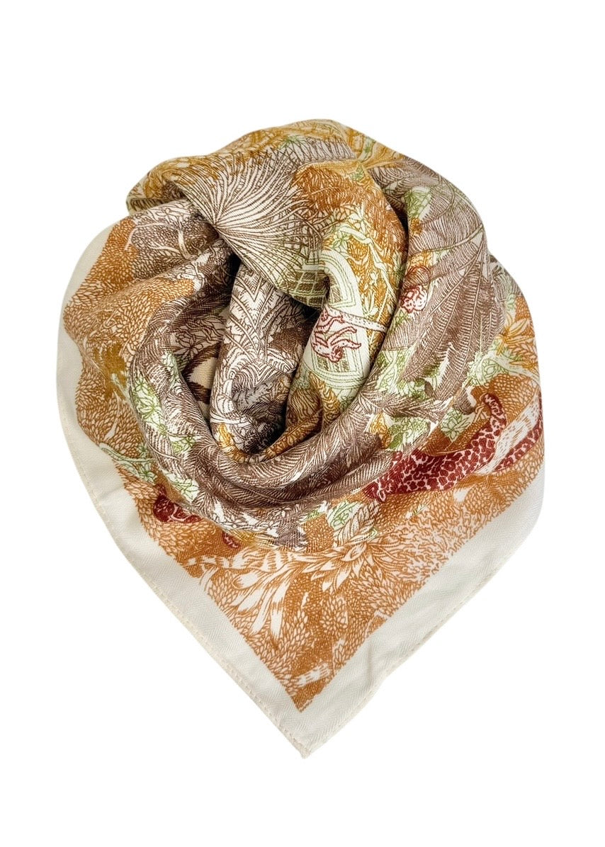 Cotton-Viscose Scarf Multi Natur