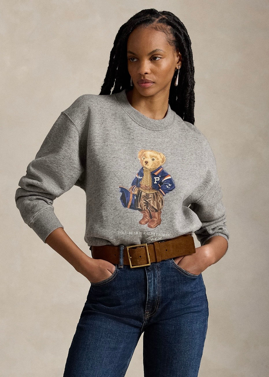 Polo Bear Fleece Crewneck Dark Vinatge