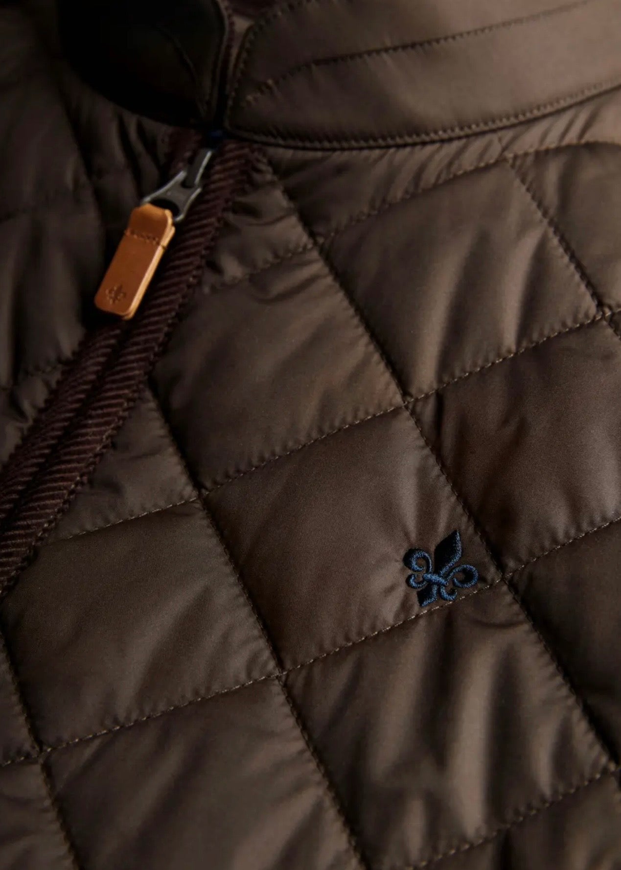 Teddy Quilted Vest Brown
