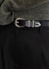 Aubrey Belt Black Silver