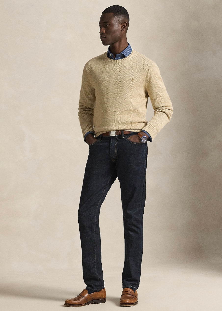 Cotton Crewneck Sweater Dune Melange