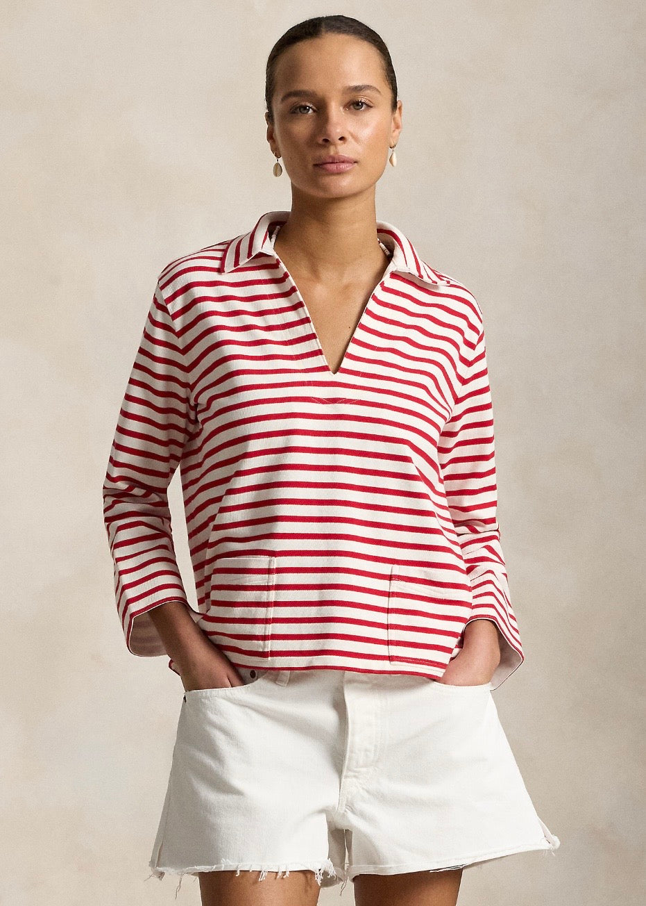 Striped Mariner Tee Red