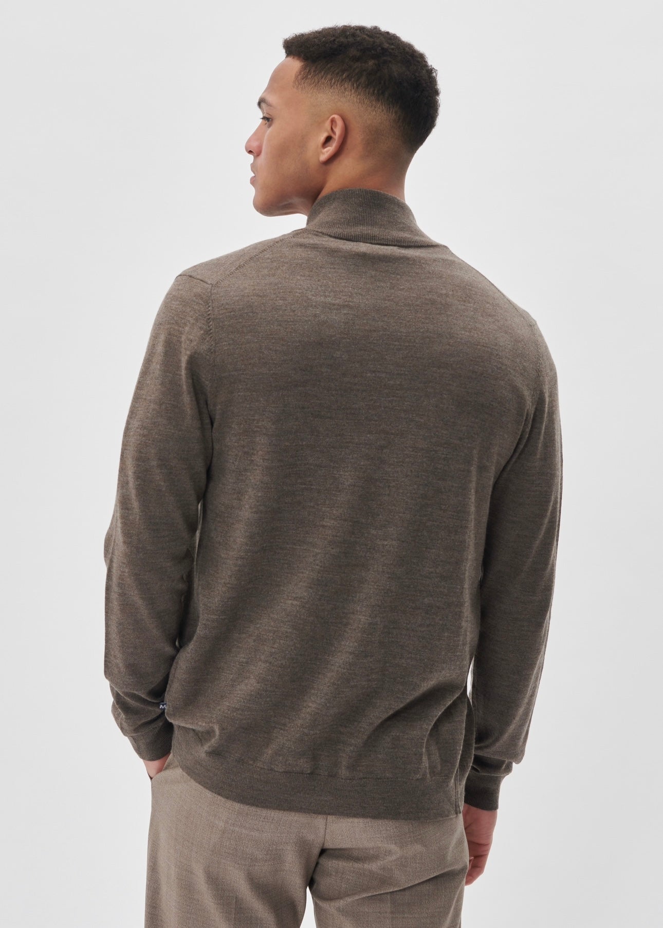 Matinique Mason cardigan - Brown Soil Melange