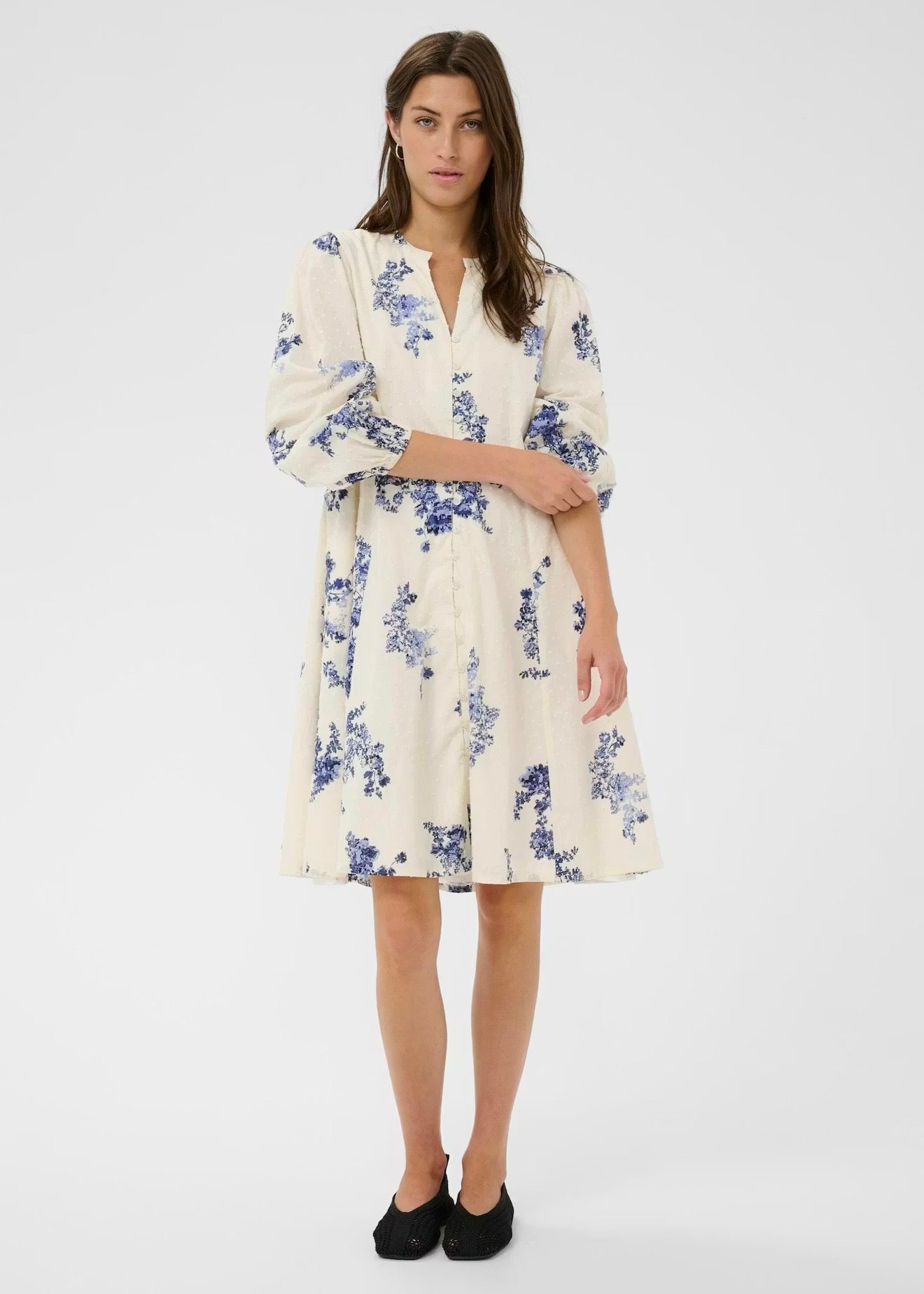 Avira Dress Blue Shadow Flower