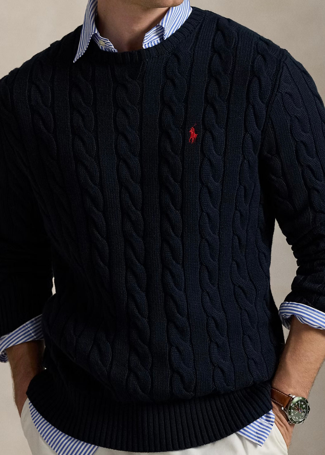 Ralph Lauren Cotton Cable sweater - Hunter Navy
