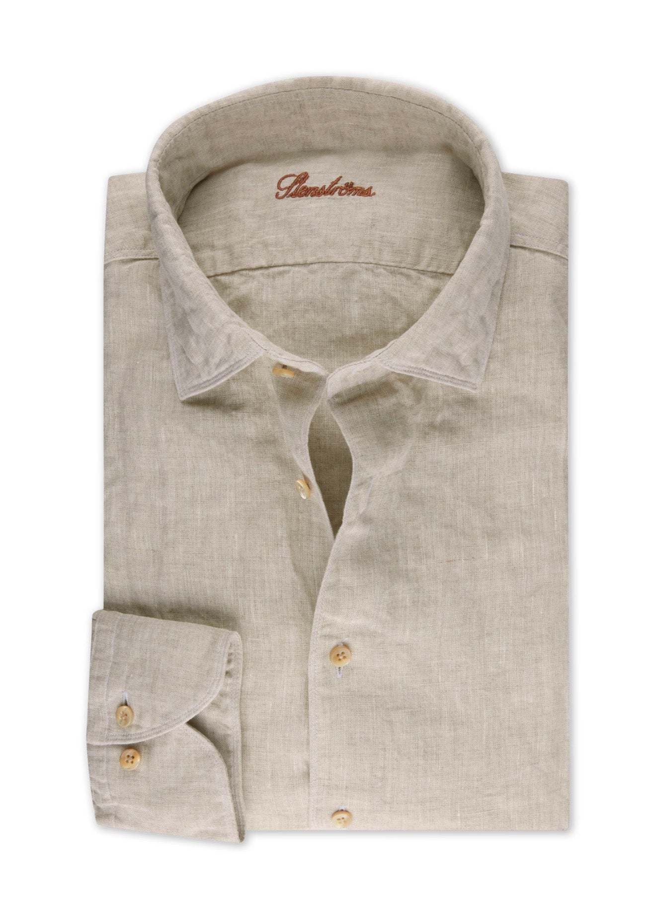 Slimline Linen Shirt Light Beige