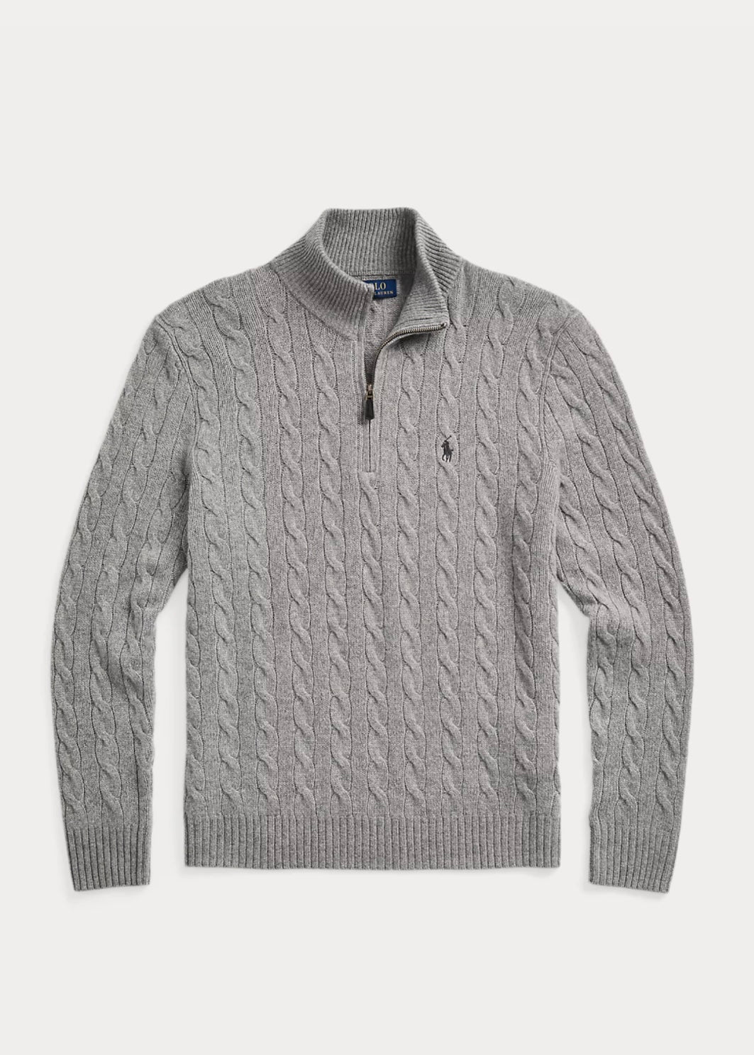 Polo Ralph Lauren Cable Zip - Fawn Grey Heather