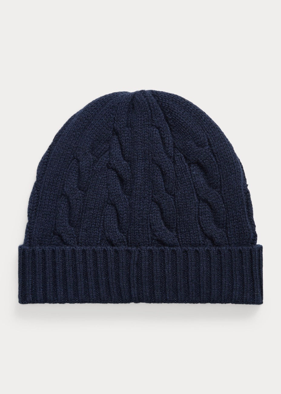 Cable Knit Beanie Hunter Navy