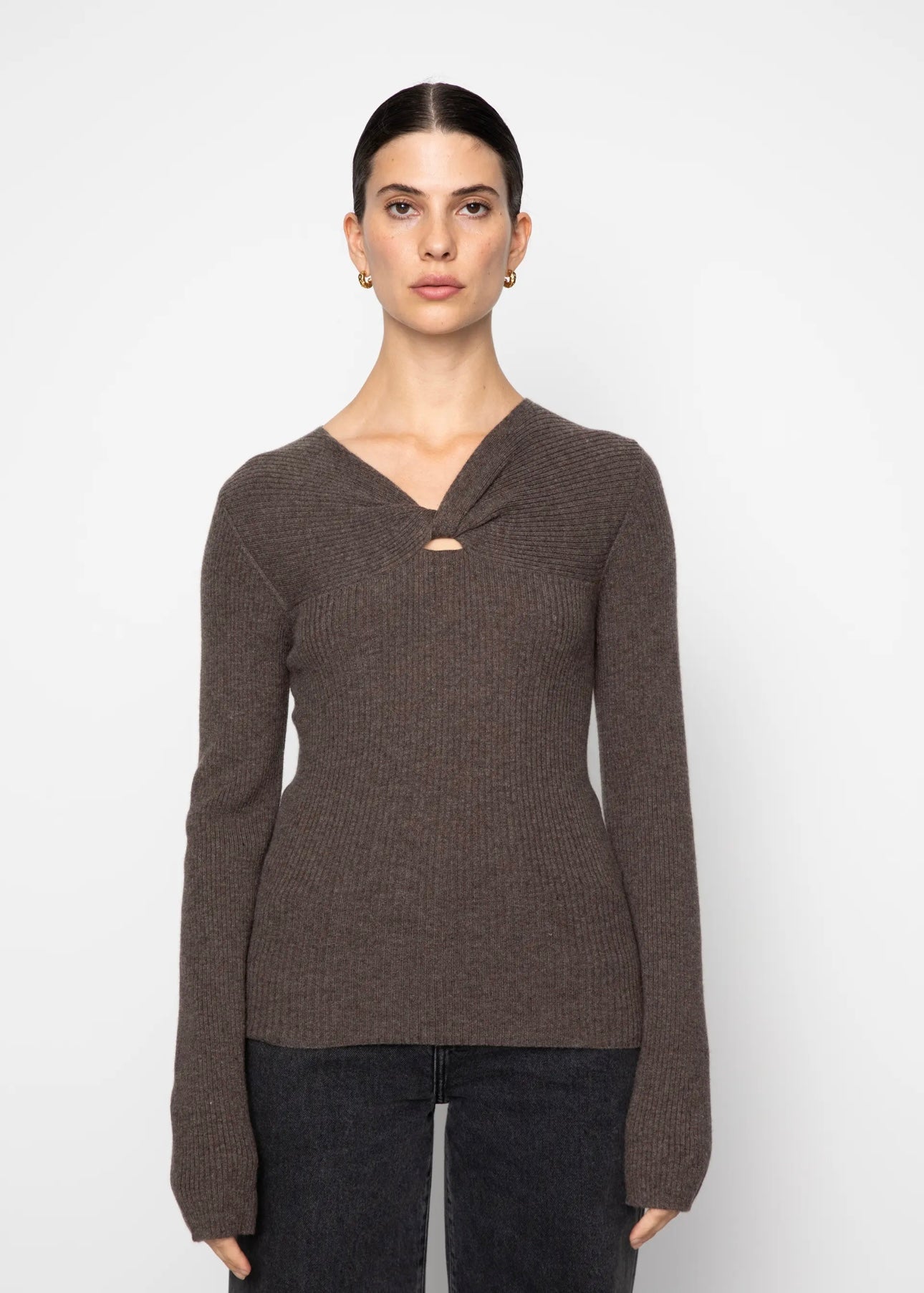 Camilla Pihl Melody Knit - Dark Taupe Melange