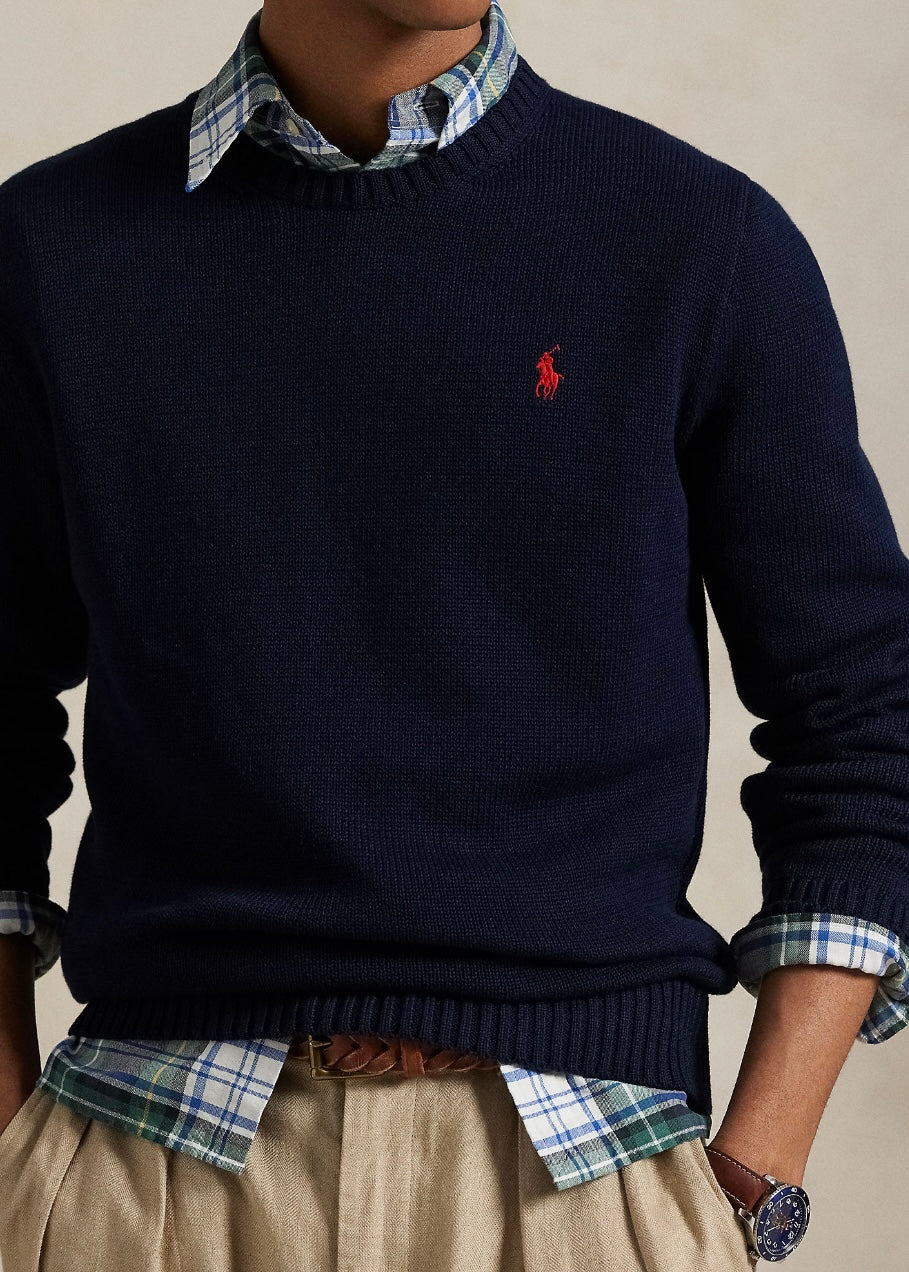 Cotton Crewneck sweater Hunter Navy